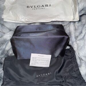 Bulgari Black Textured Pouch